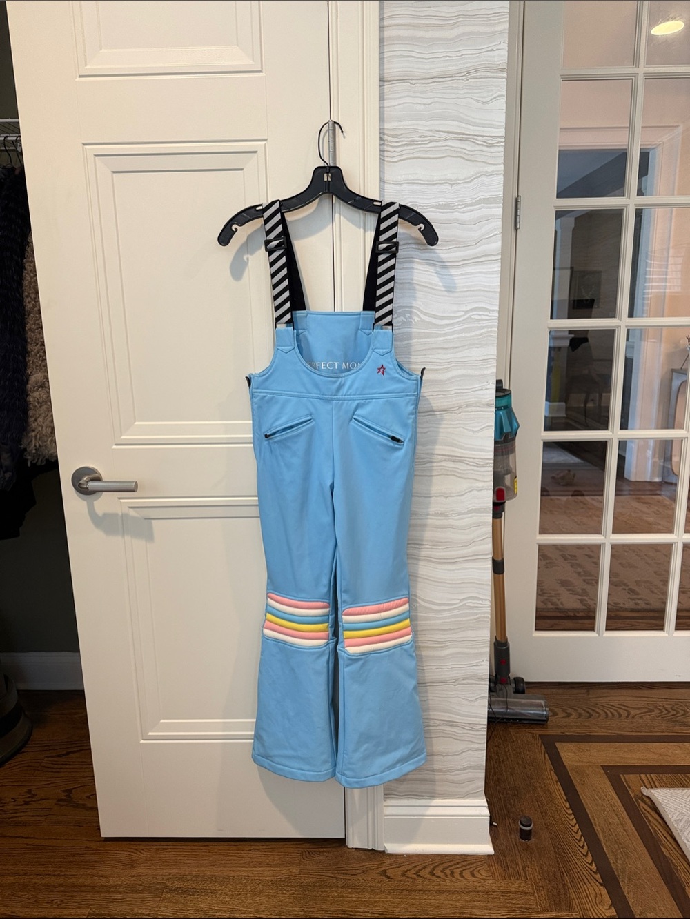 Perfect Moment Kids Size 14 Ski Pant in Sky Blue with striped  Knee Stripes